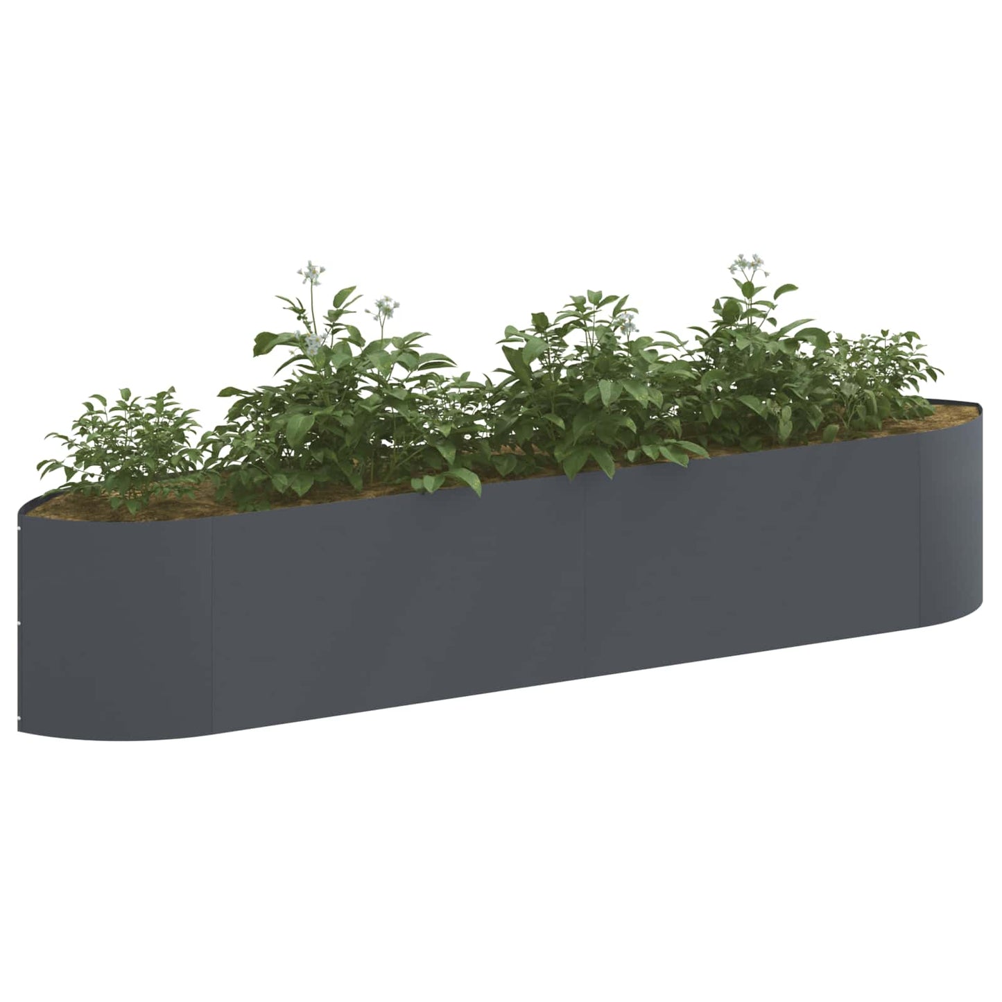 Raised Garden Bed Anthracite 220 x 40x 40 cm Steel