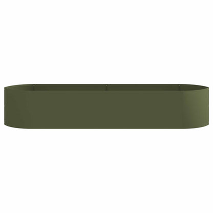 Raised Garden Bed Olive Green 220 x 40x 40 cm Steel