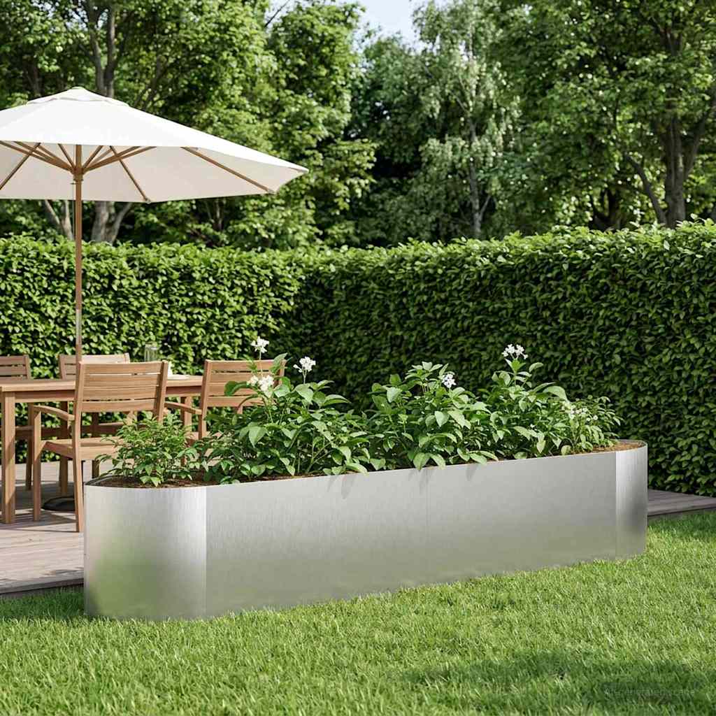 Raised Garden Bed Stainless Steel 220 x 40x 40 cm Steel