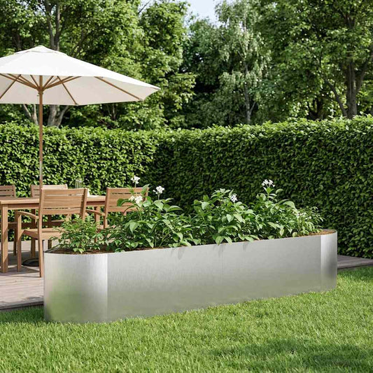 Raised Garden Bed Stainless Steel 220 x 40x 40 cm Steel