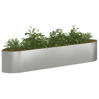 Raised Garden Bed Galvanised Steel 220 x 40x 40 cm Steel