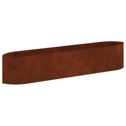 Raised Garden Bed Weathering Steel 220 x 40x 40 cm Steel