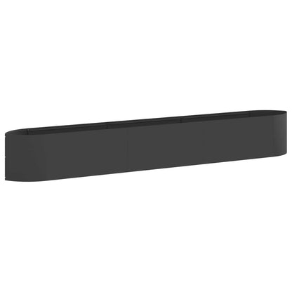 Raised Garden Bed Black 300 x 40x 40 cm Steel