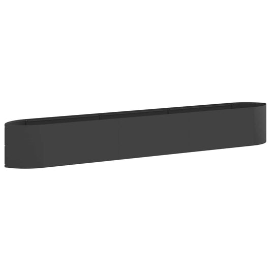 Raised Garden Bed Black 300 x 40x 40 cm Steel