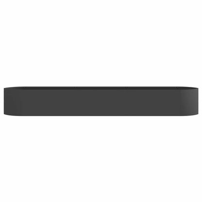 Raised Garden Bed Black 300 x 40x 40 cm Steel