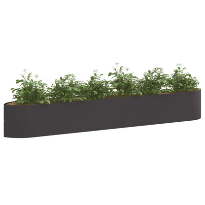 Raised Garden Bed Black 300 x 40x 40 cm Steel