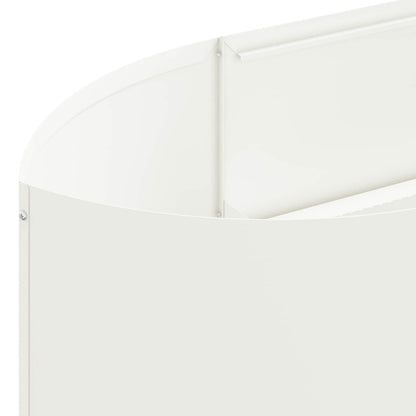 Raised Garden Bed White 300 x 40x 40 cm Steel
