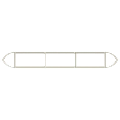 Raised Garden Bed White 300 x 40x 40 cm Steel