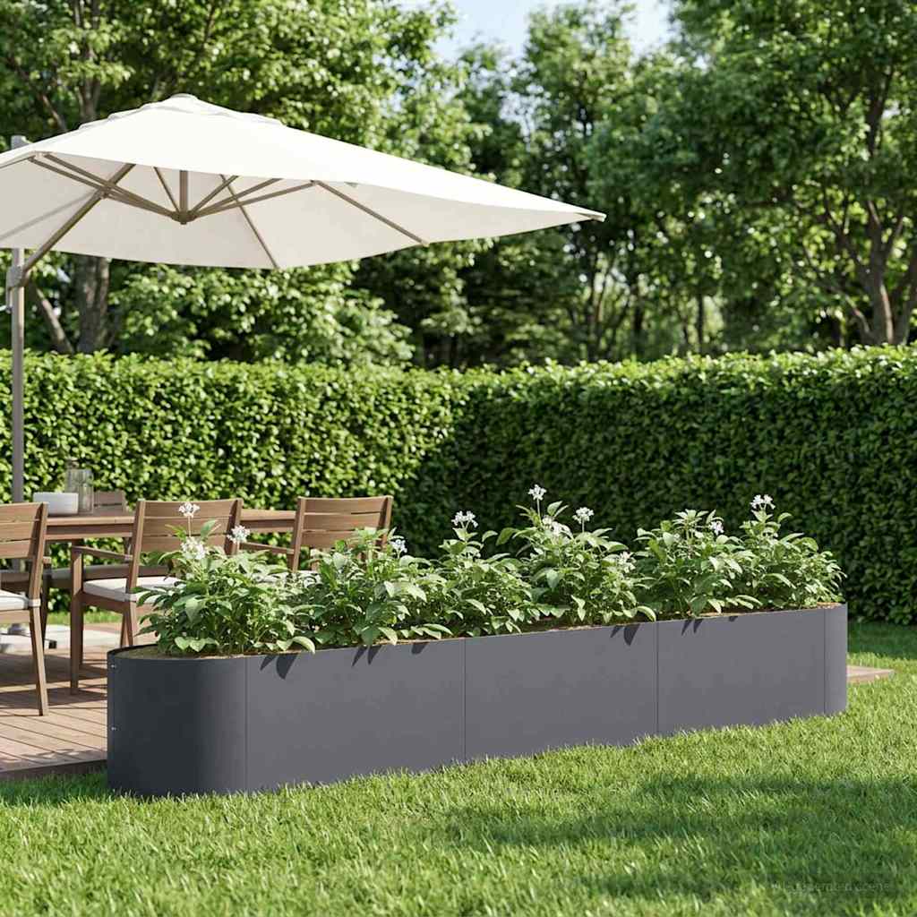 Raised Garden Bed Anthracite 300 x 40x 40 cm Steel