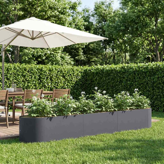 Raised Garden Bed Anthracite 300 x 40x 40 cm Steel