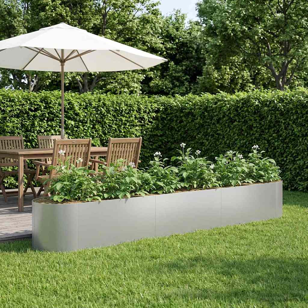 Raised Garden Bed Galvanised Steel 300 x 40x 40 cm Steel