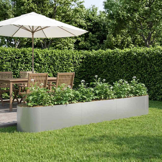 Raised Garden Bed Galvanised Steel 300 x 40x 40 cm Steel