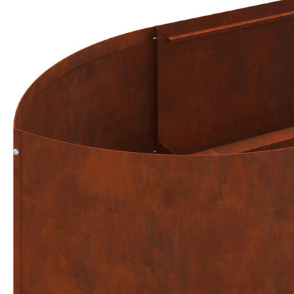 Raised Garden Bed Weathering Steel 300 x 40x 40 cm Steel