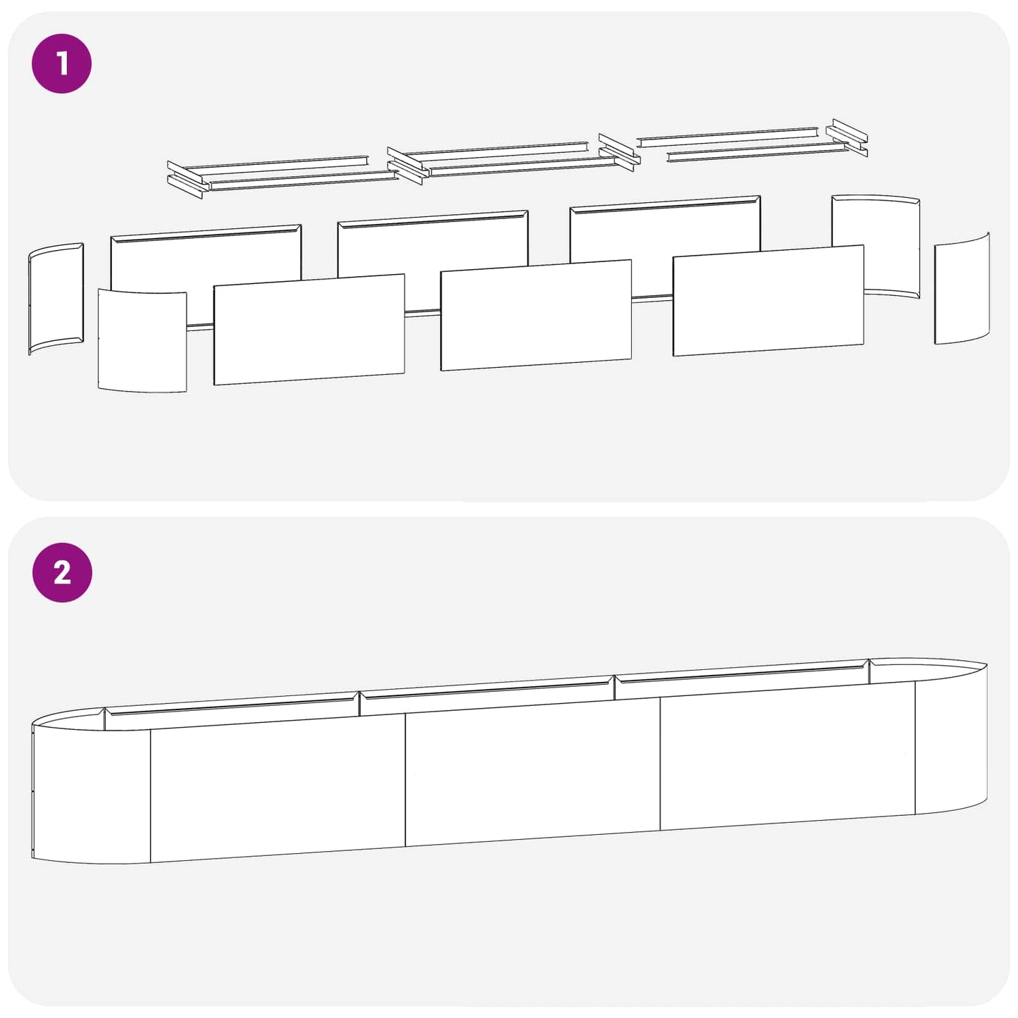 Raised Garden Bed Weathering Steel 300 x 40x 40 cm Steel