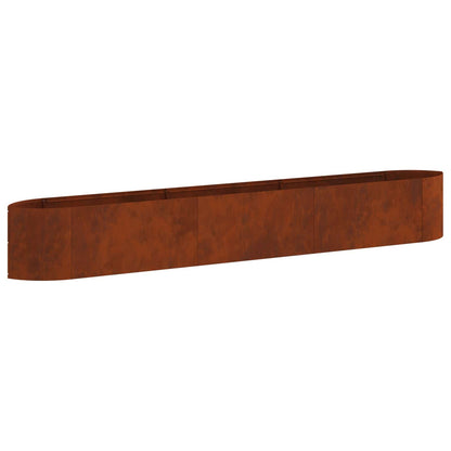 Raised Garden Bed Weathering Steel 300 x 40x 40 cm Steel