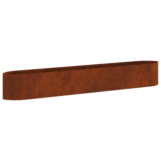Raised Garden Bed Weathering Steel 300 x 40x 40 cm Steel