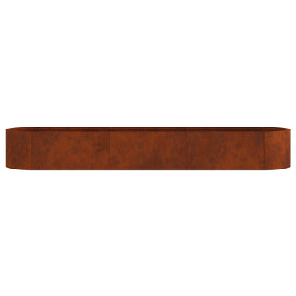 Raised Garden Bed Weathering Steel 300 x 40x 40 cm Steel