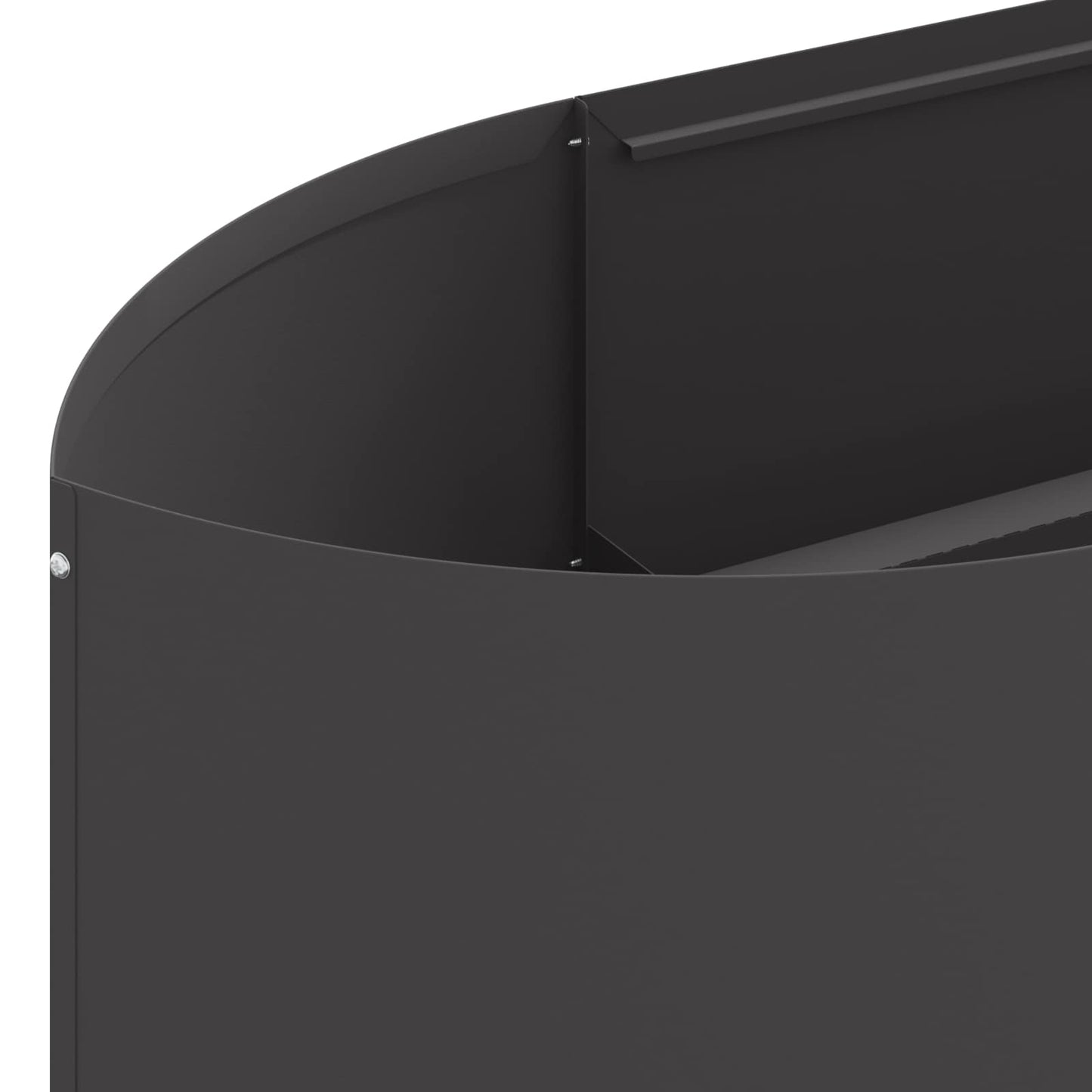 Raised Garden Bed Black 380 x 40x 40 cm Steel