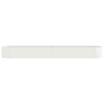 Raised Garden Bed White 380 x 40x 40 cm Steel