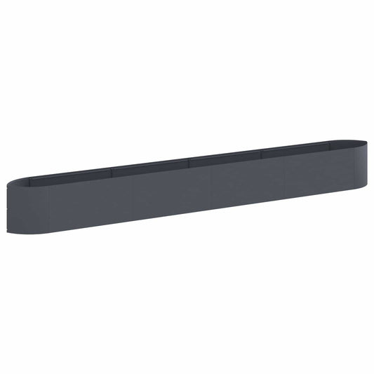 Raised Garden Bed Anthracite 380 x 40x 40 cm Steel