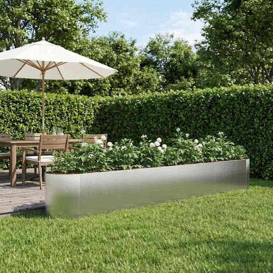 Raised Garden Bed Stainless Steel 380 x 40x 40 cm Steel