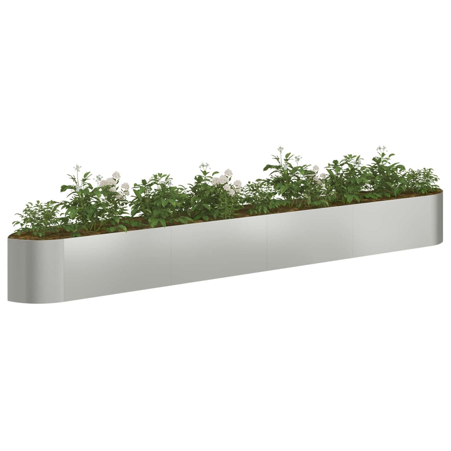 Raised Garden Bed Galvanised Steel 380 x 40x 40 cm Steel
