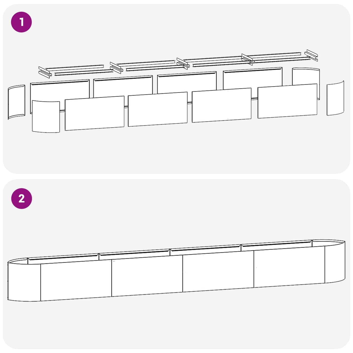 Raised Garden Bed Weathering Steel 380 x 40x 40 cm Steel