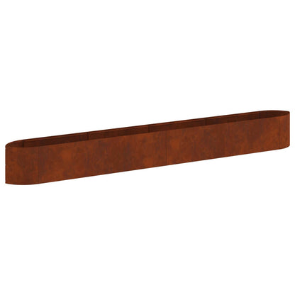 Raised Garden Bed Weathering Steel 380 x 40x 40 cm Steel