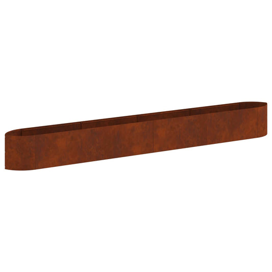 Raised Garden Bed Weathering Steel 380 x 40x 40 cm Steel