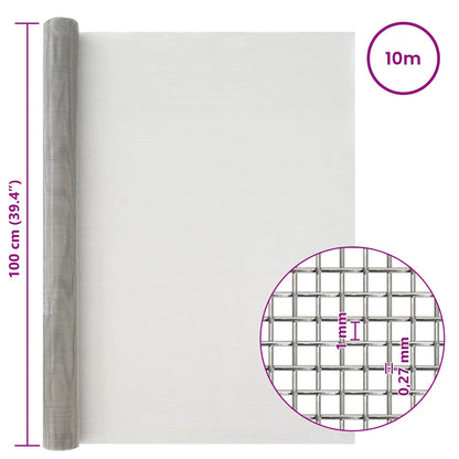 Mesh Screen 100 x 1000 cm 20 Mesh Stainless Steel 201 Silver
