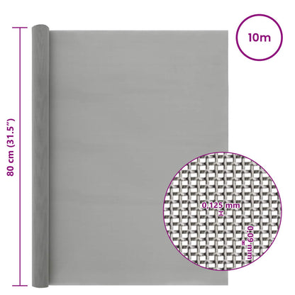 Mesh Screen 80 x 1000 cm 120 Mesh Stainless Steel 201 Silver