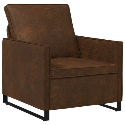 Armchair Brown 70 x 81 x 82 cm Faux Suede Fabric