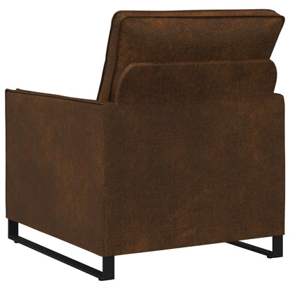 Armchair Brown 70 x 81 x 82 cm Faux Suede Fabric