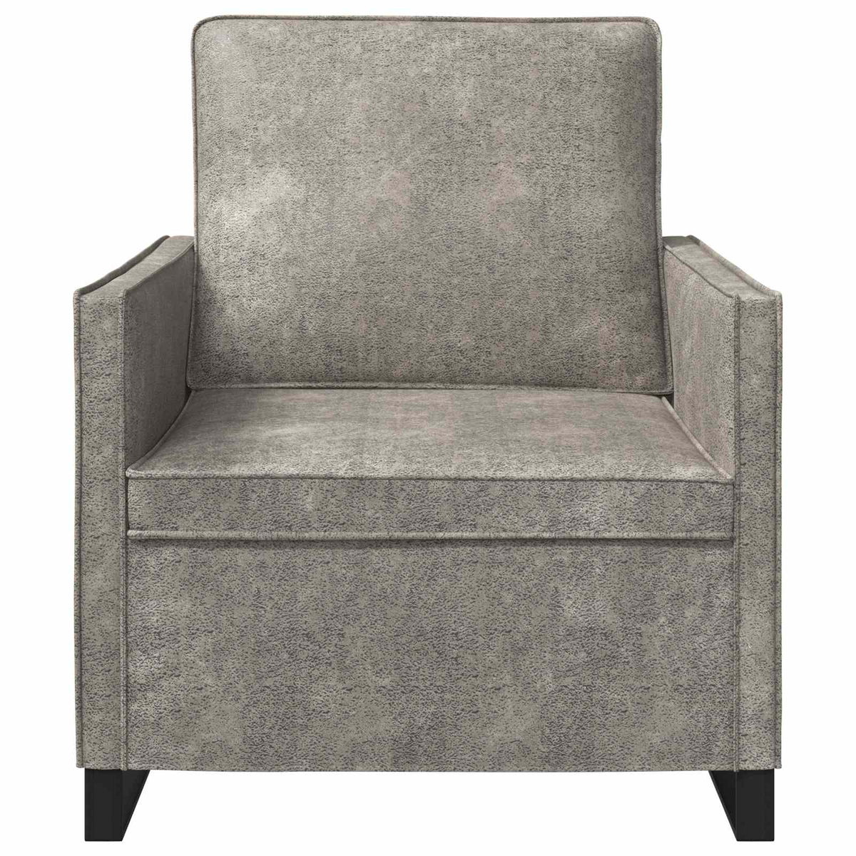 Armchair Light Grey 70 x 81 x 82 cm Faux Suede Fabric
