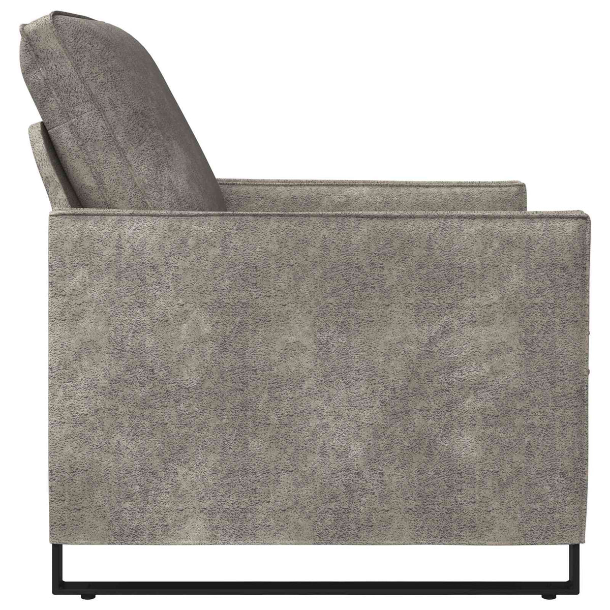 Armchair Light Grey 70 x 81 x 82 cm Faux Suede Fabric