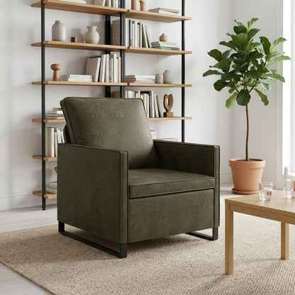 Armchair Army Green 70 x 81 x 82 cm Faux Suede Fabric