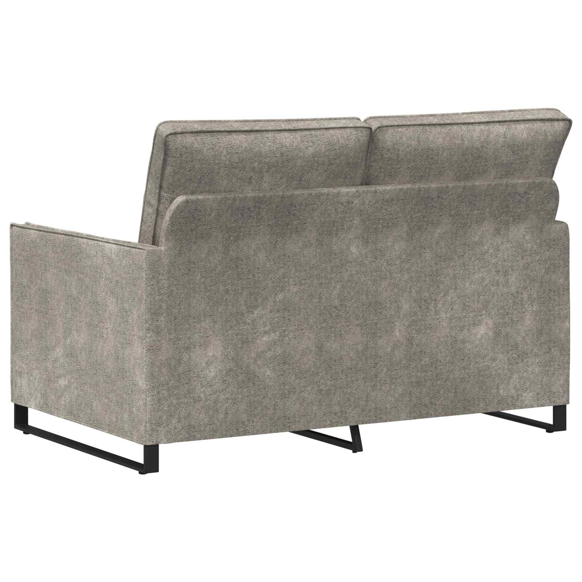 2 Seater Sofa Light Grey 130 x 81 x 82 cm Faux Suede Fabric