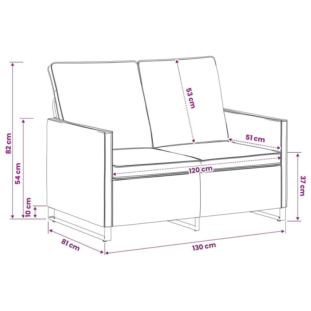 2 Seater Sofa Army Green 130 x 81 x 82 cm Faux Suede Fabric