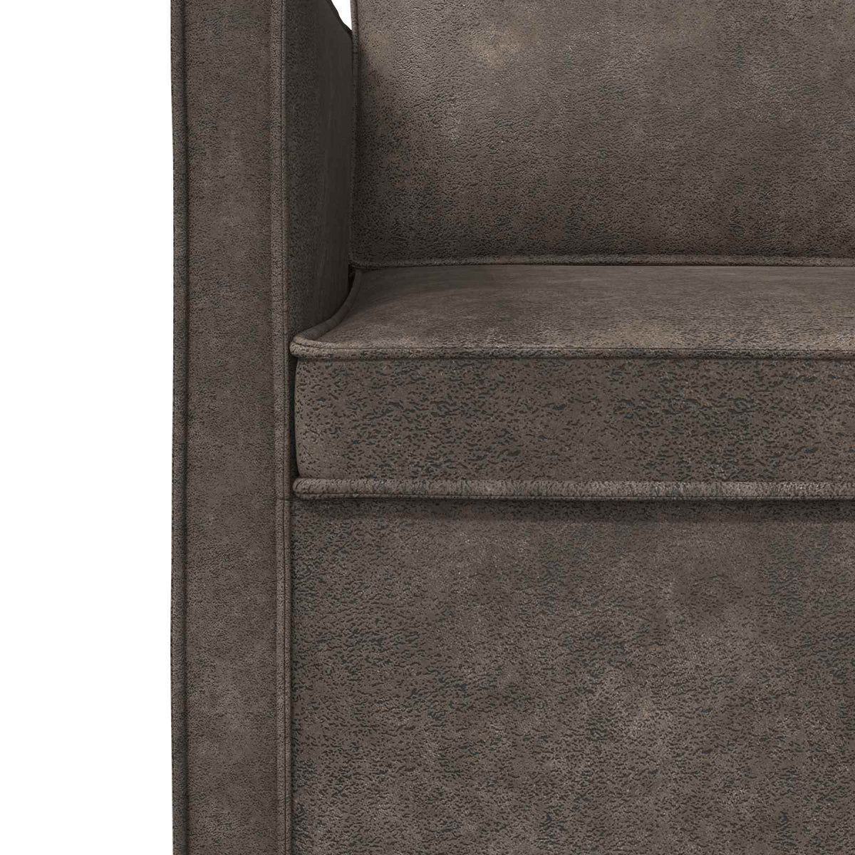 2 Seater Sofa Dark Grey 150 x 81 x 82 cm Faux Suede Fabric