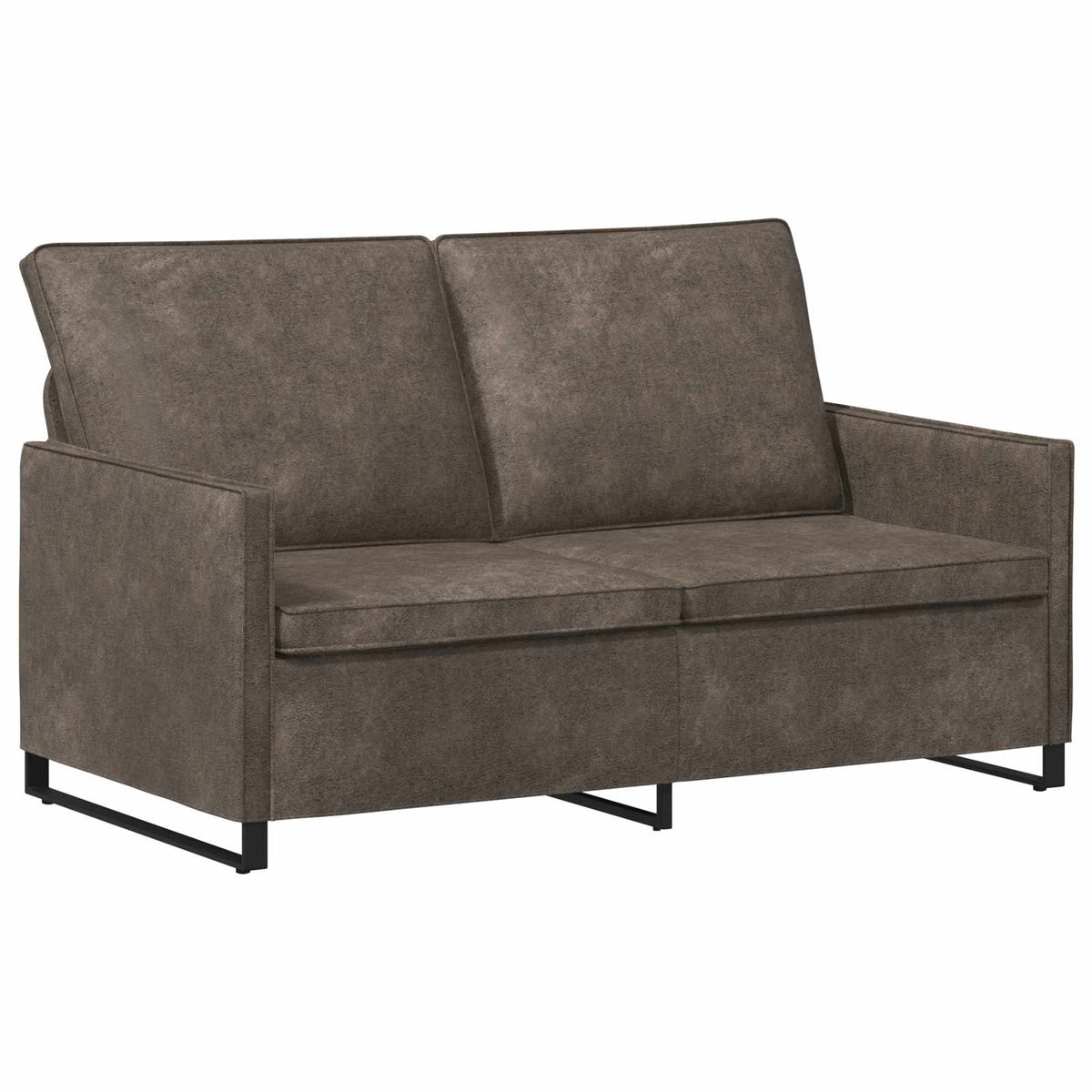 2 Seater Sofa Dark Grey 150 x 81 x 82 cm Faux Suede Fabric