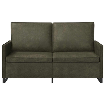 2 Seater Sofa Army Green 150 x 81 x 82 cm Faux Suede Fabric