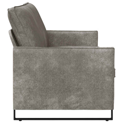 3 Seater Sofa Light Grey 190 x 81 x 82 cm Faux Suede Fabric