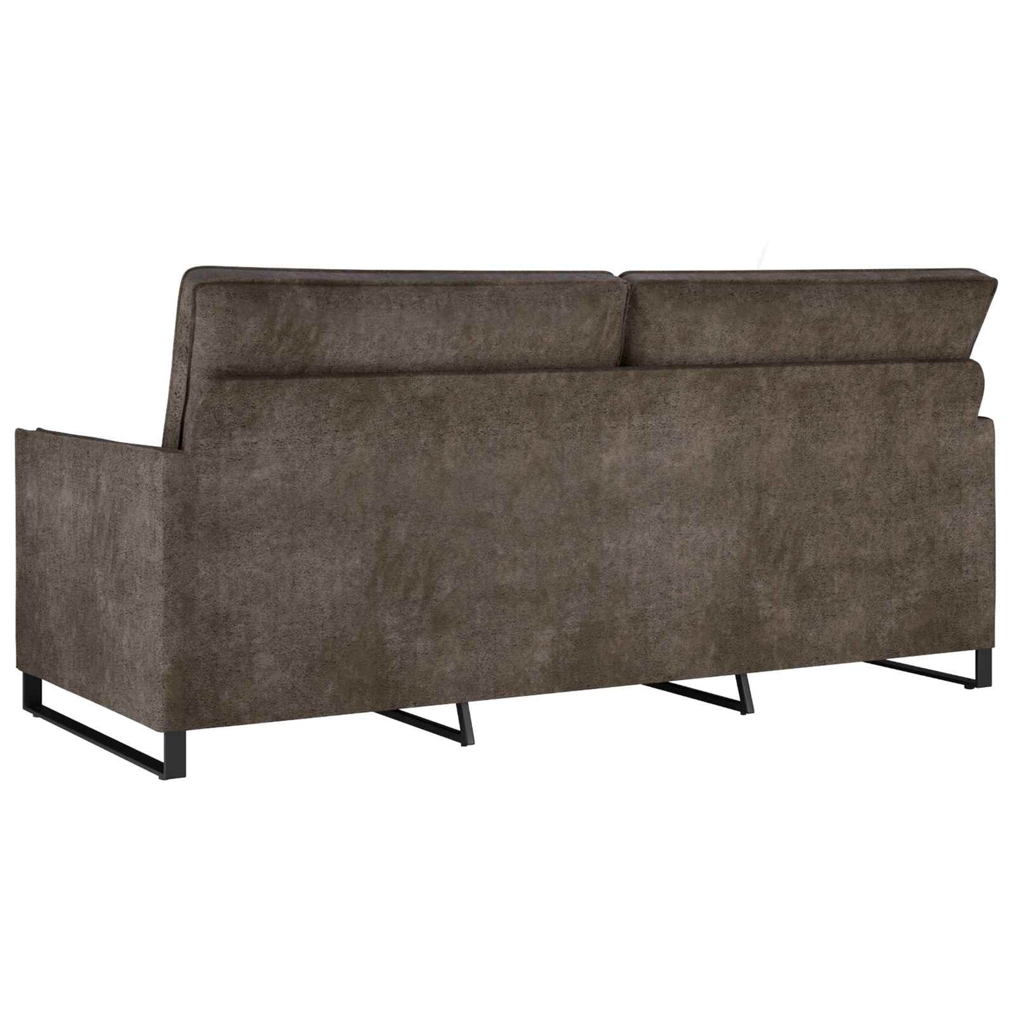 3 Seater Sofa Dark Grey 190 x 81 x 82 cm Faux Suede Fabric