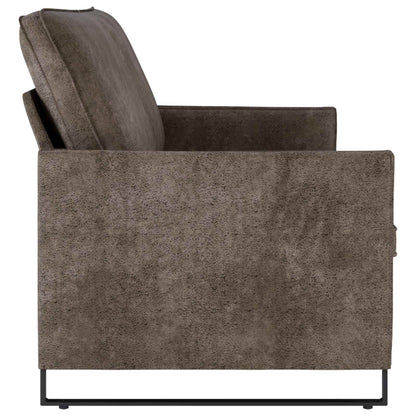 3 Seater Sofa Dark Grey 190 x 81 x 82 cm Faux Suede Fabric
