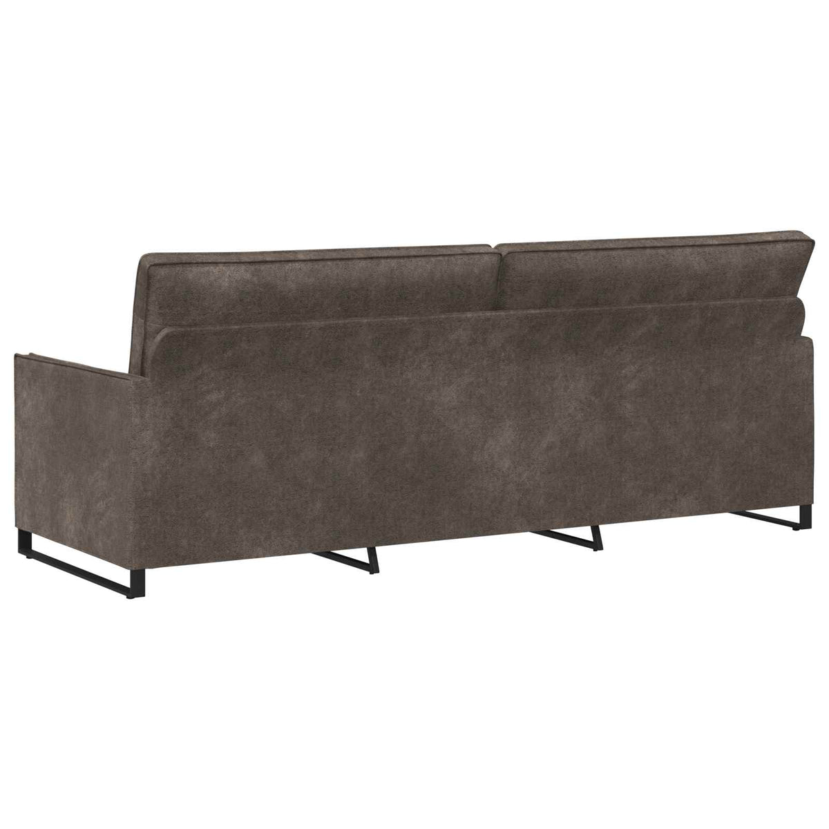 3 Seater Sofa Dark Grey 220 x 81 x 82 cm Faux Suede Fabric