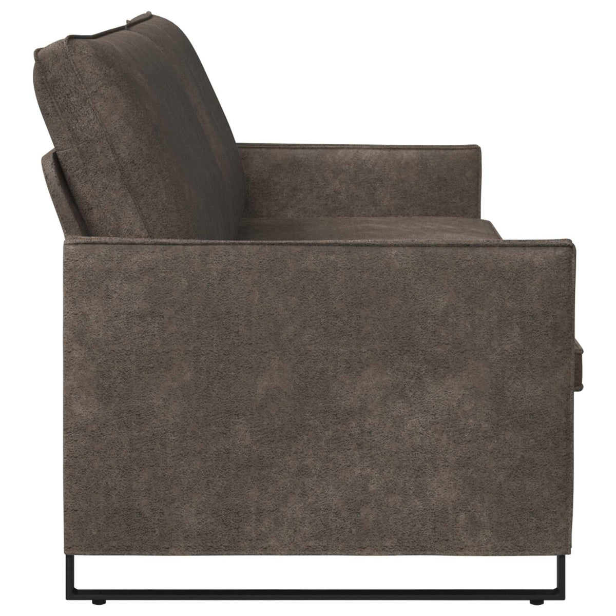3 Seater Sofa Dark Grey 220 x 81 x 82 cm Faux Suede Fabric