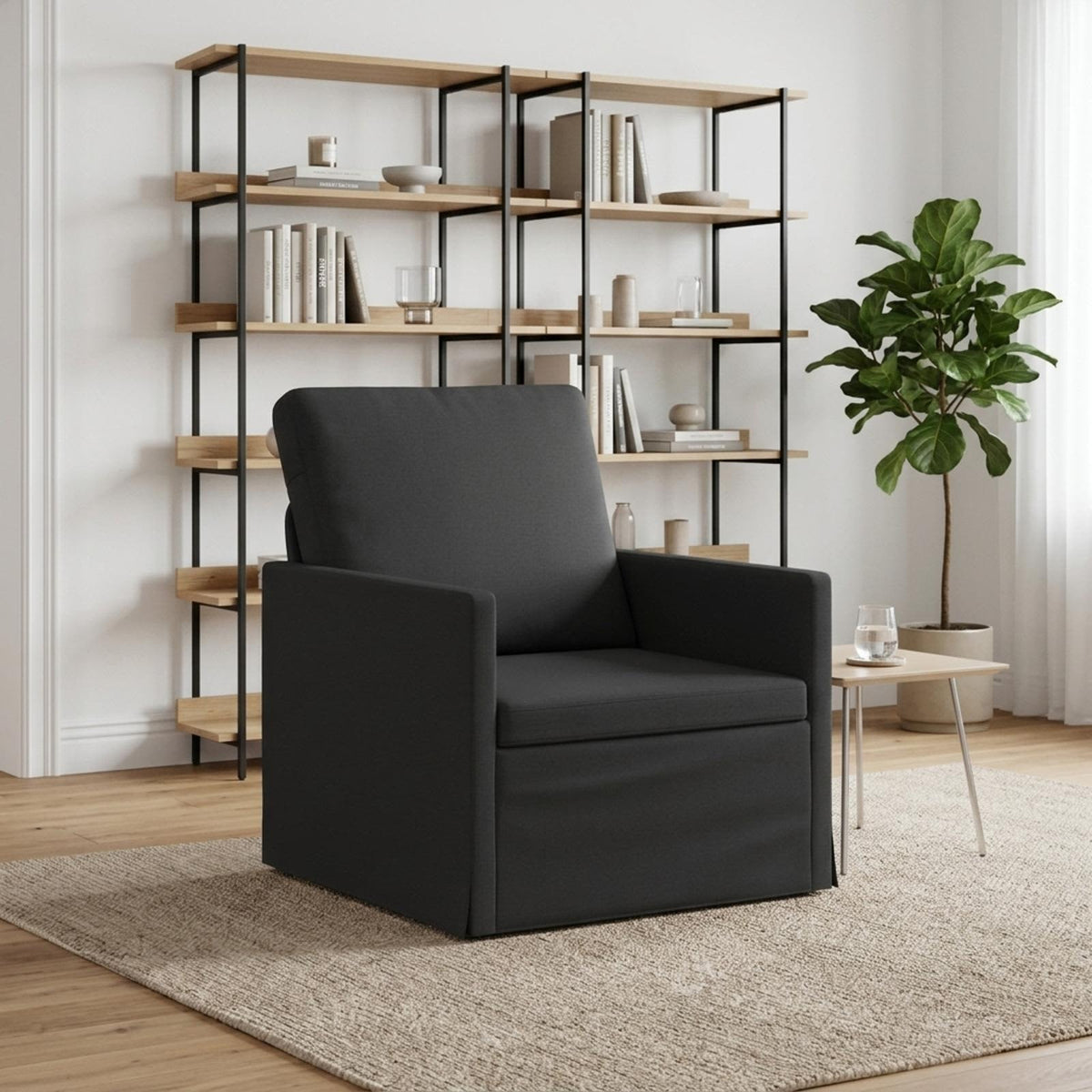 Armchair Black 70 x 81 x 82 cm Fabric