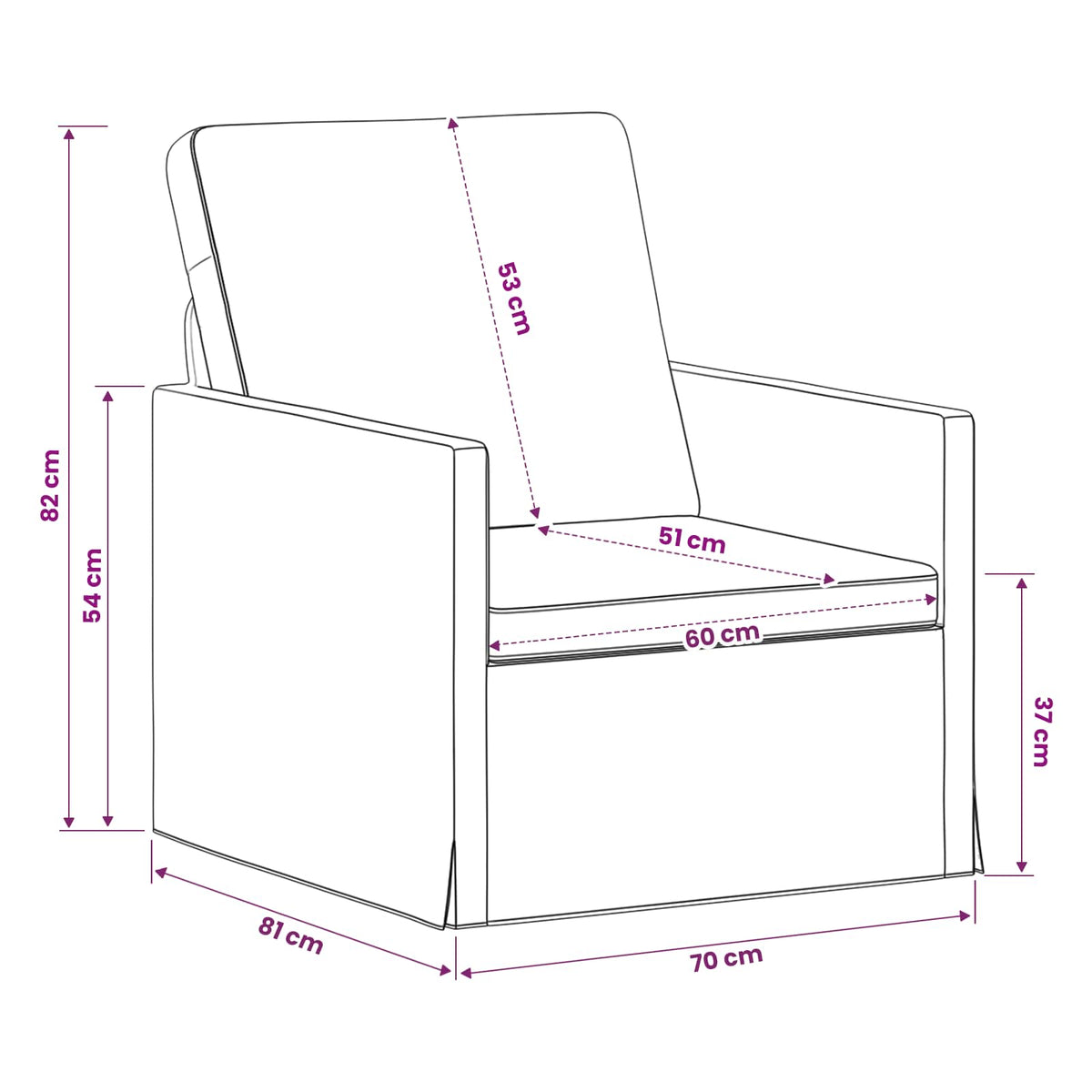 Armchair Taupe 70 x 81 x 82 cm Fabric