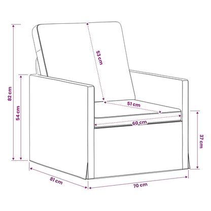 Armchair Taupe 70 x 81 x 82 cm Fabric