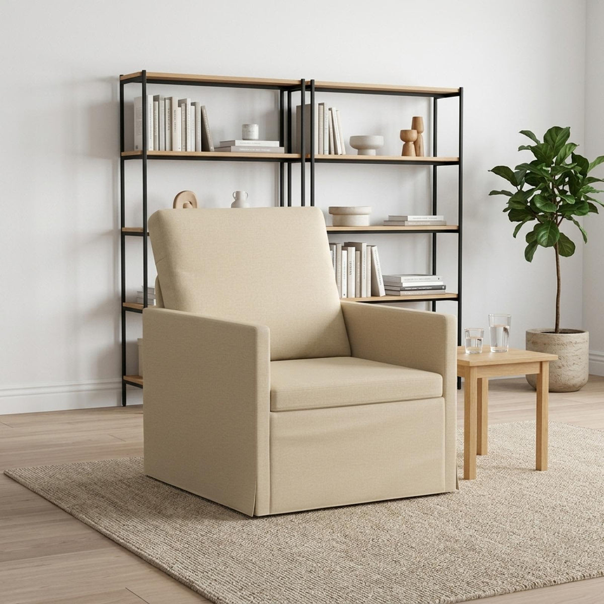 Armchair Cream 70 x 81 x 82 cm Fabric